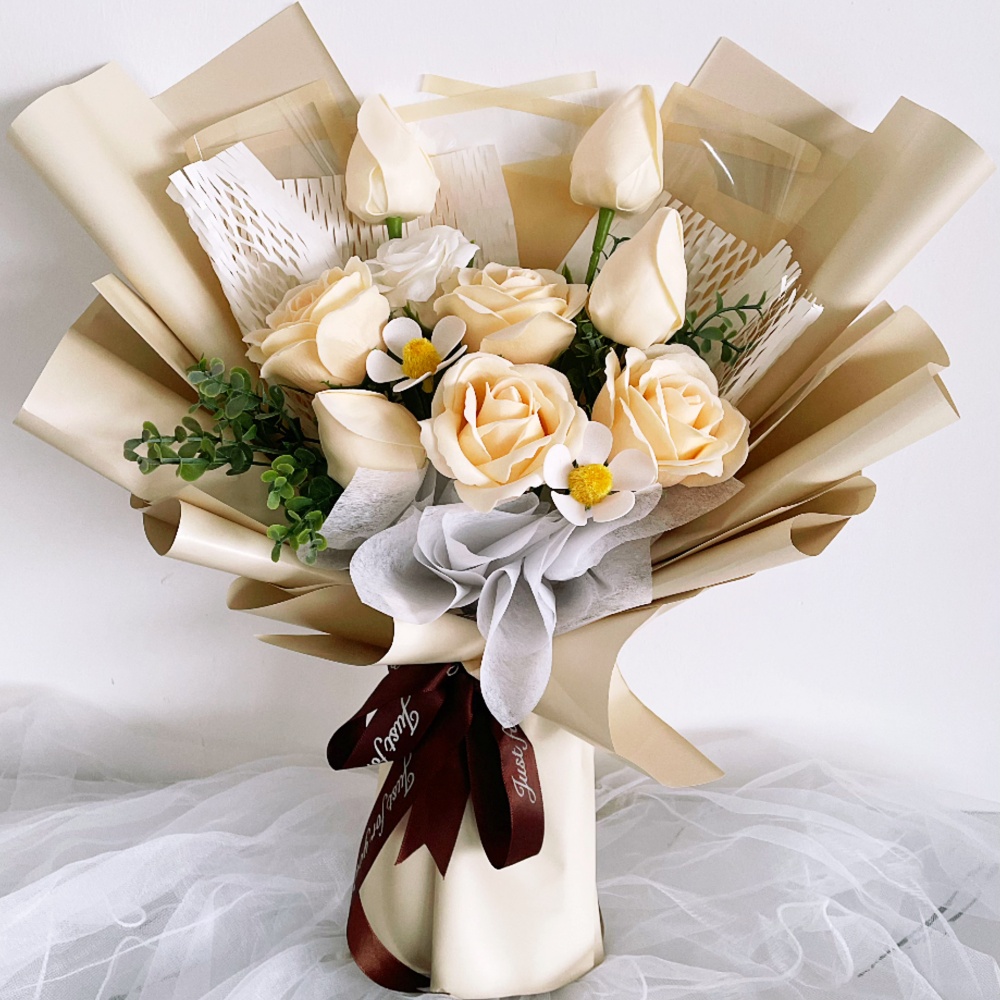 Classic Cream Soap Flower Bouquet