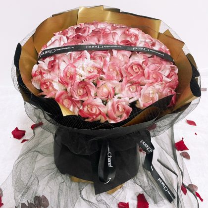 Eternal Pink Rose Soap Flower Bouquet