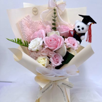 Sweet & Elegant Pink Graduation Bouquet