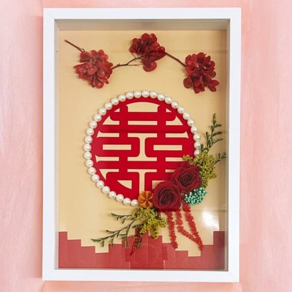 Double Happiness Floral Frame – Pearl Edition