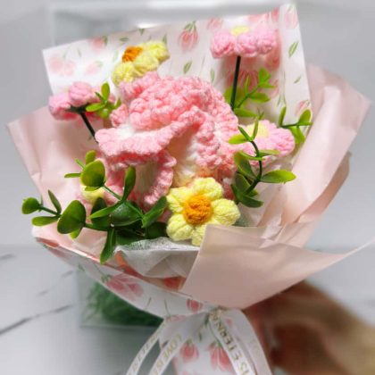 Lavender Dreams Crochet Flower Bouquet