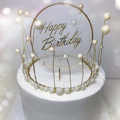 Pearl Crown Birthday Cake